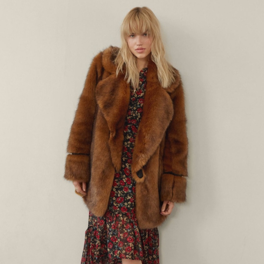 ISO Vintage Look Faux Fur Jacket